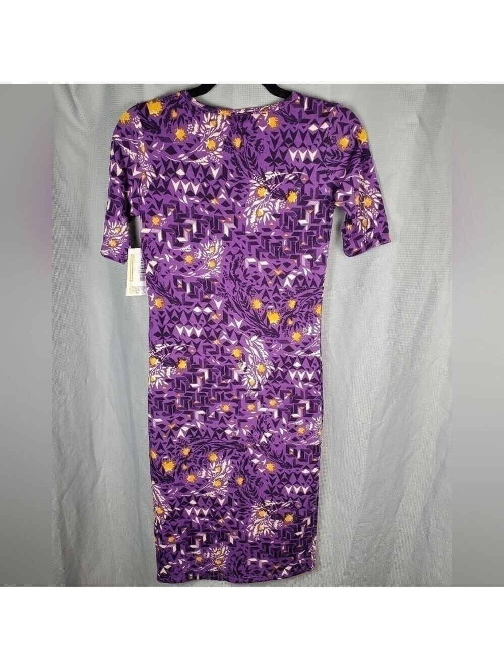 NWT Lularoe Julia, purple with multicolored pattern, size XXS - Picture 3 of 5